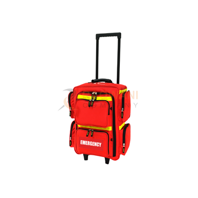 DISASTER BAG DUFFLE BAG WITH WHEELS RED